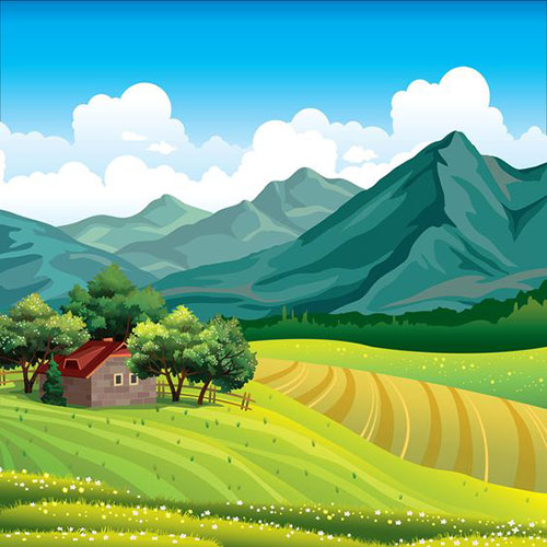 17 نقاشی کودکانه با موضوع کوه و کوهستان برای ایده و رنگ آمیزی
