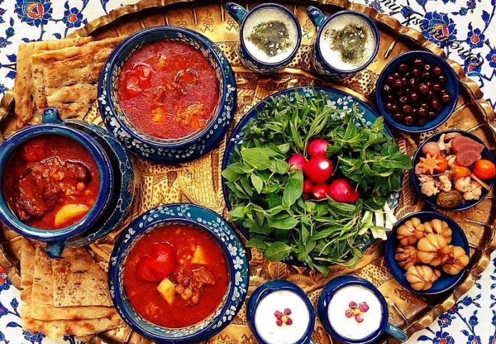 غذای محلی تبریز در جدول