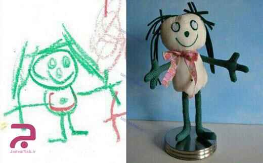 تبدیل نقاشی های کودک به عروسک و نحوه شفارش آن