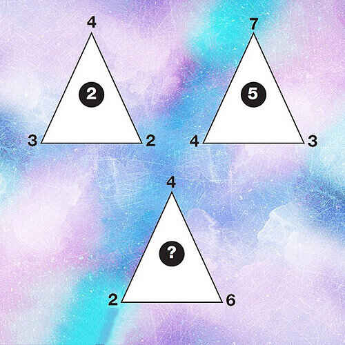 معمای عدد داخل مثلث را حدس بزنید همراه با جواب