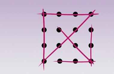 معمای نقطه بازی و رسم شکل بدون برداشتن قلم