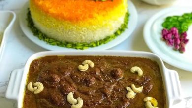 طرز تهیه فسنجون با گوشت قلقلی